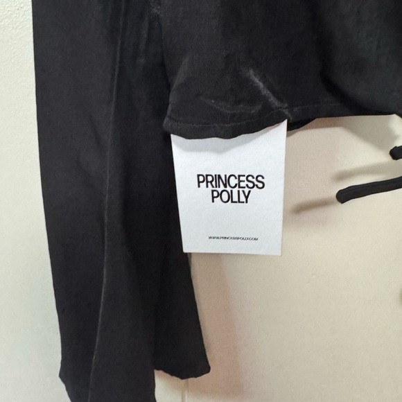 Princess Polly Rhydian Long Sleeve Tie Top Black - Picture 15 of 15